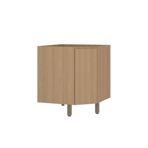Balcão de Cozinha Canto Diagonal 74cm 1 Porta sem Tampo Slim Luciane Móveis