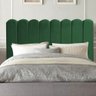 Cabeceira Estofada Dallas 140cm Casal Padrão Para Cama Box Quarto Suede Verde - Ahazzo Móveis AHAZZO - 1