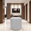 Ver imagem 1 de Puff Perse Decorativo Tecido Linho Banqueta Puffe Redondo