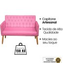 Ver mais imagens de Conjunto 1 Namoradeira 2 Poltronas Decorativa Capitone com Puff