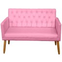 Ver imagem 6 de Conjunto 1 Namoradeira 2 Poltronas Decorativa Capitone com Puff