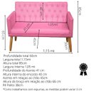Ver imagem 7 de Conjunto 1 Namoradeira 2 Poltronas Decorativa Capitone com Puff