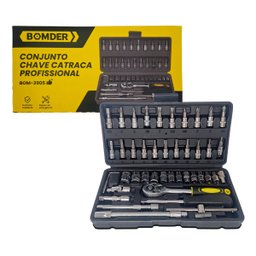 Kit Chave Canhão Catraca 46 Peça Profissional Alta Qualidade - 2