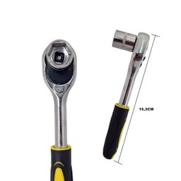 Kit Chave Canhão Catraca 46 Peça Profissional Alta Qualidade - 3