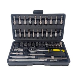 Kit Chave Canhão Catraca 46 Peça Profissional Alta Qualidade - 5