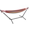 Rede de Descanso Dormir com Suporte Desmontável Área de Lazer Camping Importway Iwsrr-Vm Vermelho - 4
