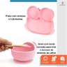 Kit Introdução Alimentar Bebê Treinamento Prato Talher 10 Peças Rosa - 3