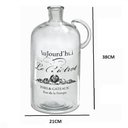 Ver imagem 2 de Garrafa Porta Rolha Decor em Vidro Nas Cor Fume e Preto 38cm