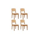 Ver imagem 1 de Kit 4 Cadeiras Sala Jantar Havana Premium 4 Un Naturalle/suede Creme - Rufato