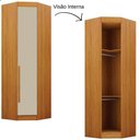 Ver imagem 2 de Guarda Roupa Modulado Individual Oblíquo Orion Cinamomo Off White 1 Porta Leifer Móveis