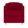 Poltrona Decorativa Tilla Reforçada Sala, Consultório – Balaqui Decor Cor:Vermelho - 3