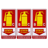 Combo 3 Placas De Sinalização Extintor BC Pó Químico Equipamentos Elétricos E Líquidos Inflamáveis 1 - 1