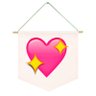 Flamula Emoji Coração Rosa com Estrelas - 1