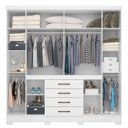 Ver imagem 2 de Guarda Roupa Casal 8 Portas com Pés New Realce Branco 84020