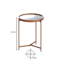 Ver imagem 2 de Mesa Lateral Redonda Menor Aqua Cobre com Espelho Imcal Móveis 46cm