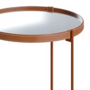 Ver imagem 3 de Mesa Lateral Redonda Menor Aqua Cobre com Espelho Imcal Móveis 46cm