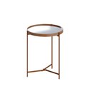 Ver imagem 1 de Mesa Lateral Redonda Menor Aqua Cobre com Espelho Imcal Móveis 46cm