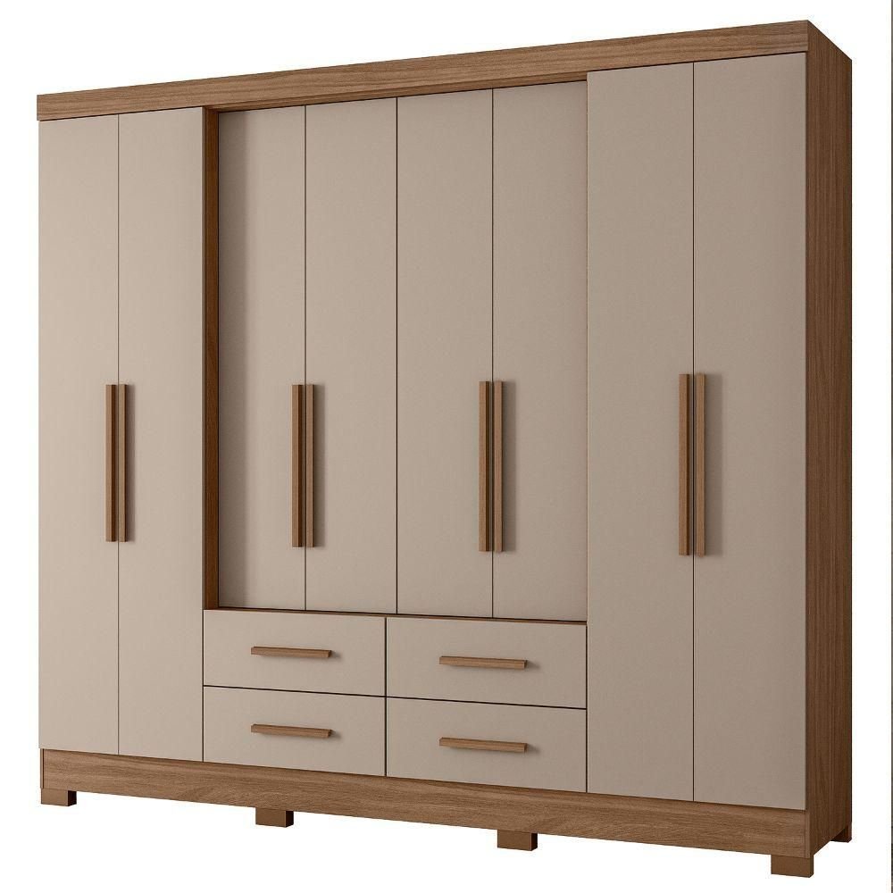 Guarda Roupa Casal 8p 237 Cm San Lorenzo Carvalho Fendi Moval