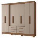 Ver imagem 1 de Guarda Roupa Casal 8p 237 Cm San Lorenzo Carvalho Fendi Moval