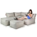 Ver imagem 4 de Sofá de Canto Linha Sofá de Chão Cor Bege Good Pufes