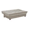 Sofá Cama Casal Com Baú Filó - Bege - 2