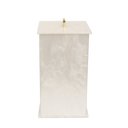 Ver imagem 1 de Lixeira Slim Elegance em Acrílico Travertino com Acabamento Dourado