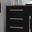 Ver imagem 3 de Cômoda 4 Gavetas 1 Porta Malibu New Jequitibá Preto