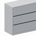 Ver imagem 4 de Cômoda para Quarto com 6 Gavetas 180 Cm 100% Mdf Casa Lar Cor:cinza Sagrado