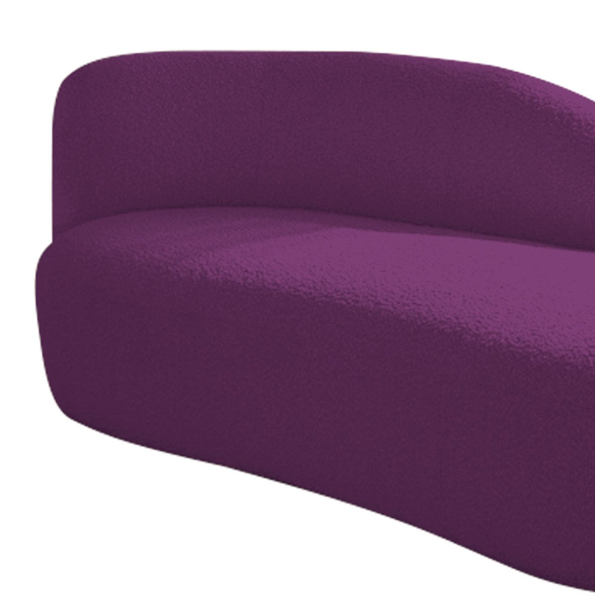 Kit Divã Luna 140cm Lado Direito e 01 Poltrona Base de Ferro Dourado Suede Doce Sonho Móveis Roxo - 12