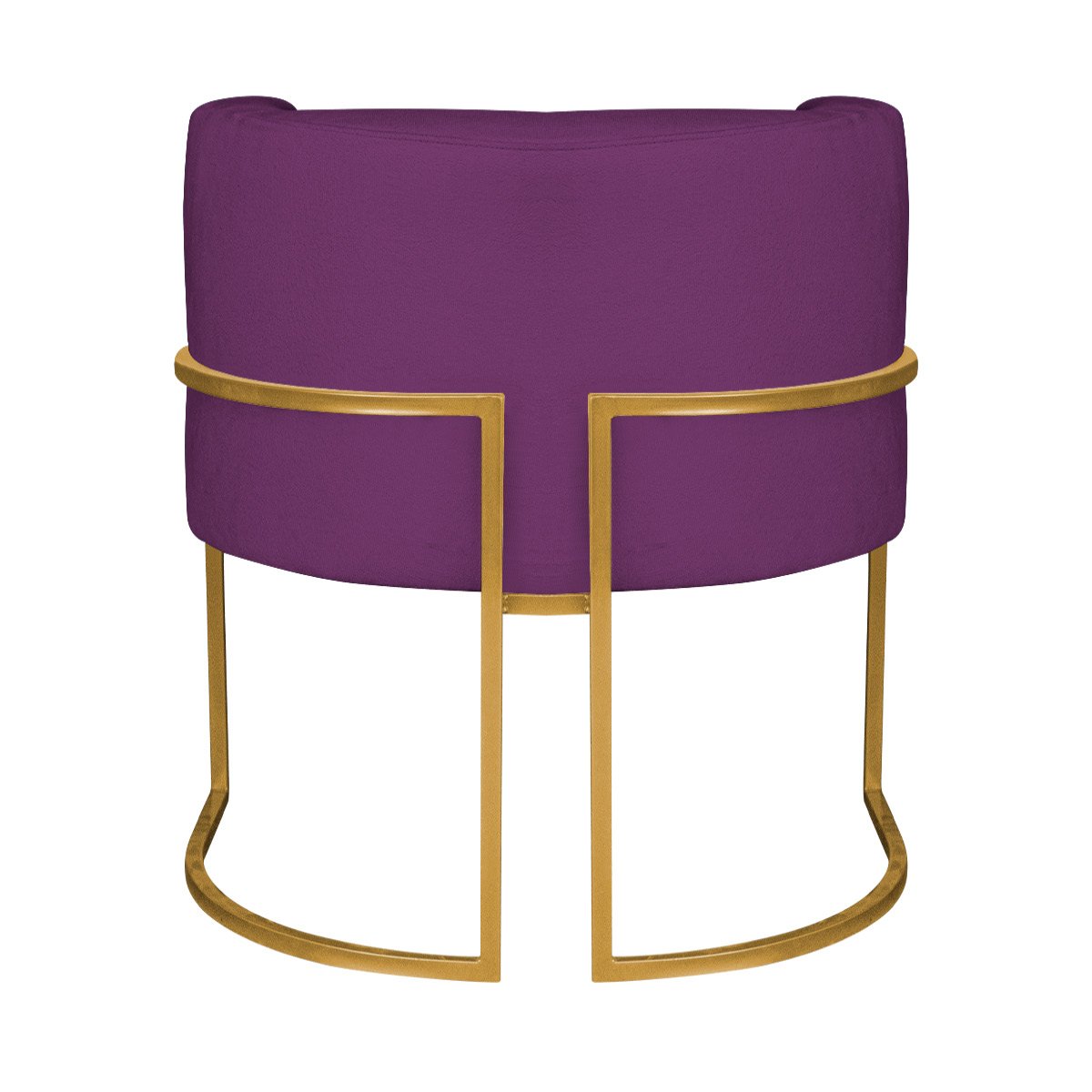 Kit Divã Luna 140cm Lado Direito e 01 Poltrona Base de Ferro Dourado Suede Doce Sonho Móveis Roxo - 11