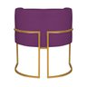Kit Divã Luna 140cm Lado Direito e 01 Poltrona Base de Ferro Dourado Suede Doce Sonho Móveis Roxo - 11