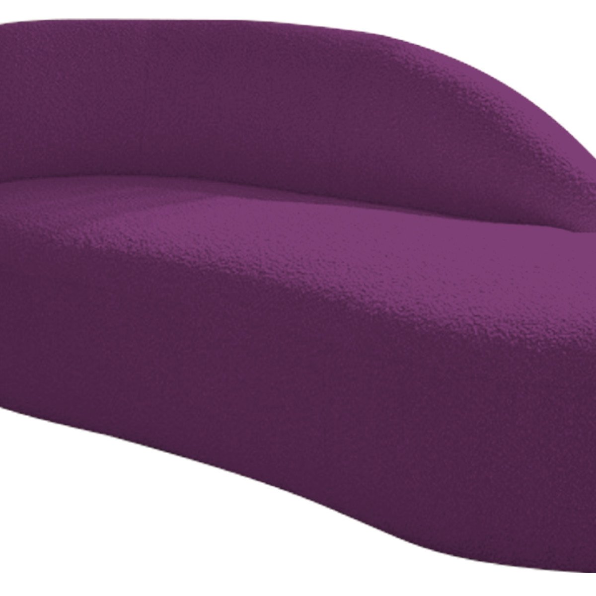 Kit Divã Luna 140cm Lado Direito e 01 Poltrona Base de Ferro Dourado Suede Doce Sonho Móveis Roxo - 10