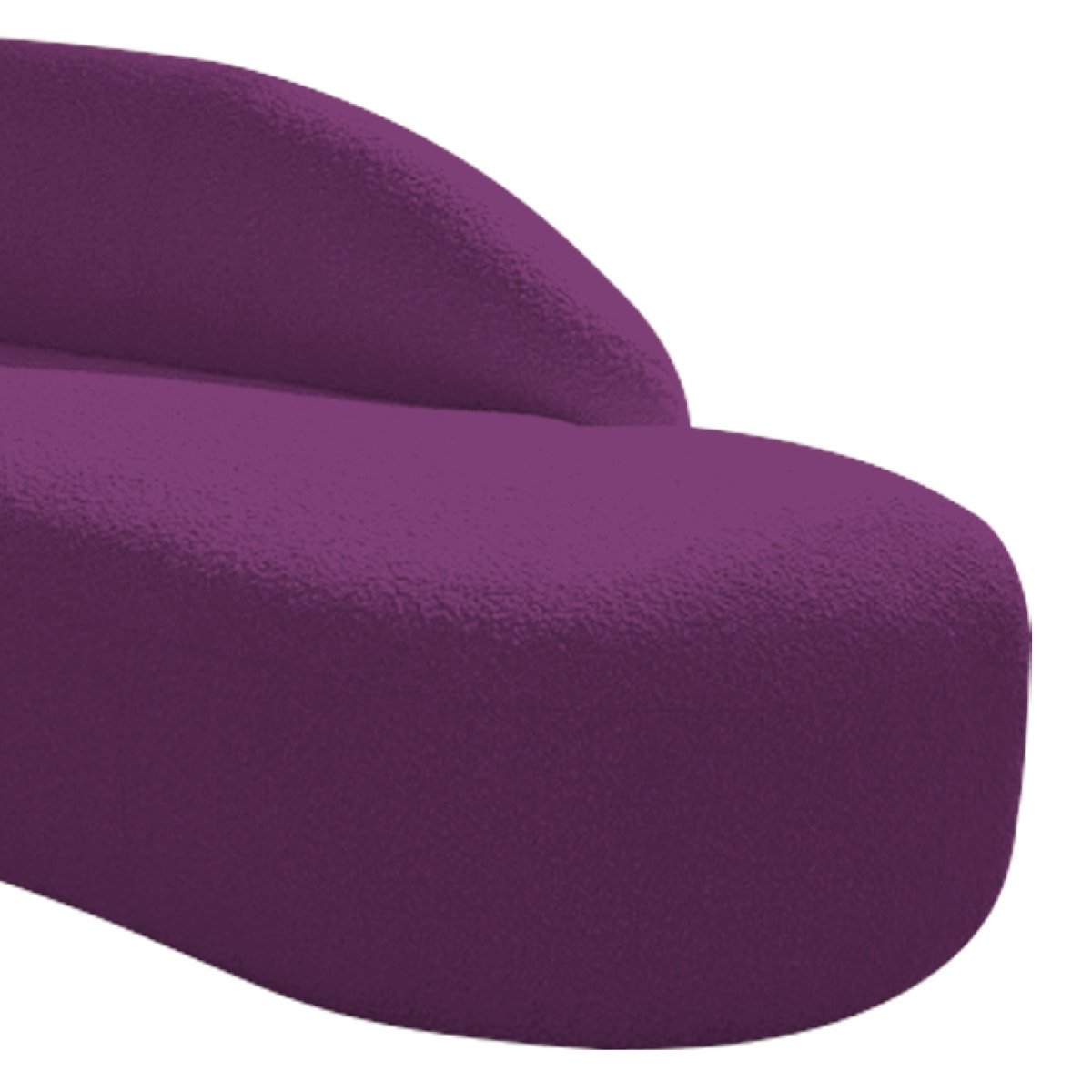Kit Divã Luna 140cm Lado Direito e 01 Poltrona Base de Ferro Dourado Suede Doce Sonho Móveis Roxo - 14