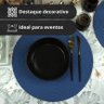 12 Jogo Americano Redondo Mesa Posta Sousplat Luxo Pvc Maz - 3