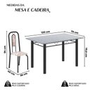 Ver imagem 3 de Conjunto Sala de Jantar com 4 Cadeiras Lívia Preto/Bege