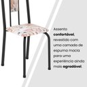 Ver mais imagens de Conjunto Sala de Jantar com 4 Cadeiras Lívia Preto/Bege