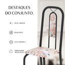 Ver imagem 7 de Conjunto Sala de Jantar com 4 Cadeiras Lívia Preto/Bege