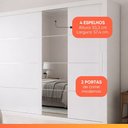 Ver imagem 6 de Guarda Roupas Casal com Espelho 2 Portas de Correr 6 Gavetas Modena