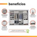 Ver imagem 7 de Guarda Roupas Casal com Espelho 2 Portas de Correr 6 Gavetas Modena