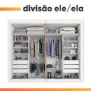 Ver mais imagens de Guarda Roupas Casal com Espelho 2 Portas de Correr 6 Gavetas Modena