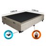Cama Box Baú Casal Suede Bege - 2
