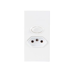 Interruptor com Tomada para Móveis Br Cm2-32 Margirius Cor:branco