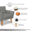 Ver imagem 5 de Kit 2 Poltronas Sala de Estar Bia Pés Palito Linho Grafite M3 - Monari Design