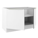 Ver mais imagens de Balcão Gabinete de Pia 120 Cm 2 Portas Branco/branco Veludo