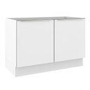 Ver imagem 1 de Balcão Gabinete de Pia 120 Cm 2 Portas Branco/branco Veludo