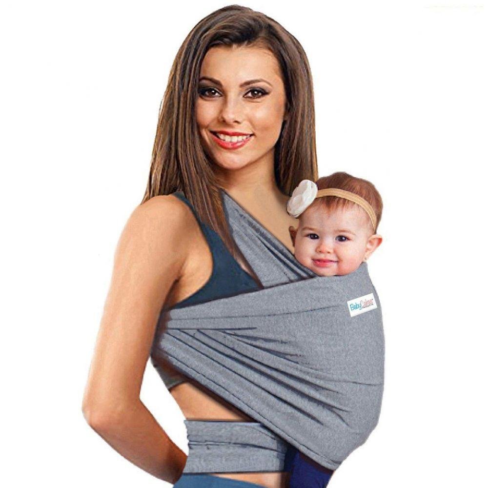 Wrap Sling de Algodão Cor Cinza Mescla