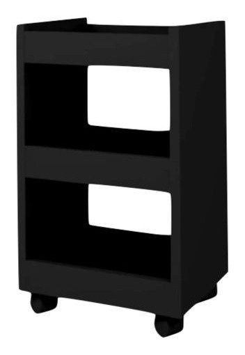 Carrinho balcão Para manicure Versátil preto Redecore Carrinho auxiliar multiuso - 1