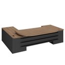 Ver imagem 1 de Mesa para Escritório Diretor Grande 2 Portas 4 Gavetas Nogal/preto