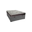 Ver imagem 3 de Cama Box Baú Casal com Colchão Molas Bonnel Suede Cinza 138cm