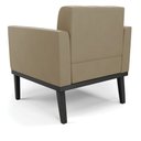 Ver mais imagens de Poltrona Decorativa Karen Pés Fixo em Madeira Preto Suede Nude G19 - Gran Belo